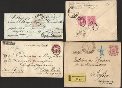 Poststück/Briefstück - Partie Poststücke Österr. Monarchie mit Ganzsachen, - Briefmarken und Ansichtskarten