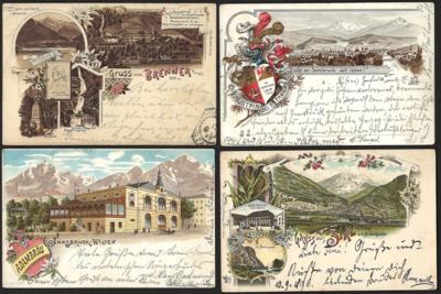 Poststück - Ca. 35 färbige tiroler Ansichtskarten der Monarchie, - Briefmarken und Ansichtskarten