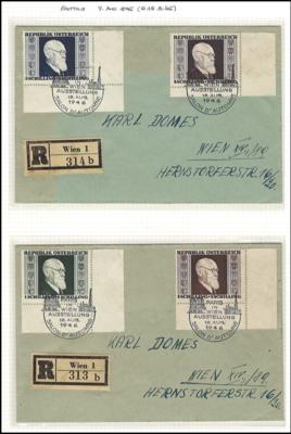 Poststück/gestempelt - Sammlung Österr. ab 1945mit Poststücken, - Francobolli e cartoline