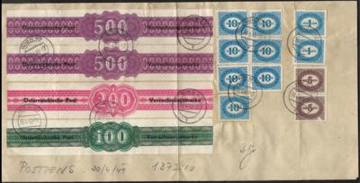 Poststück - Österr. 1949 - Abrechnungszettel - Stamps and postcards