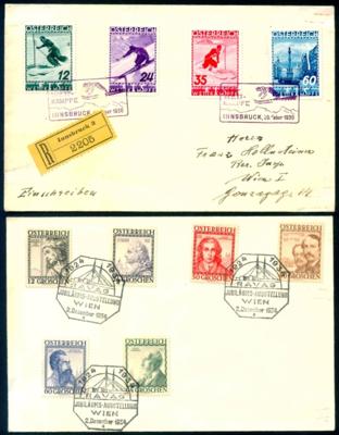 Poststück - Österr. FIS II auf Rekobrief m. FIS - Ersttagsstpl., - Stamps and postcards