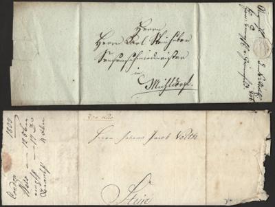Poststück - Österr. vorphil. Briefe v. 1803/1858 aus Steyr, - Francobolli e cartoline