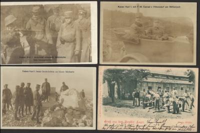 Poststück - Partie AK meist Militaria u.a. 3 Fotokarten Kaiser Karl I. - Brucker Lager etc., - Briefmarken und Ansichtskarten
