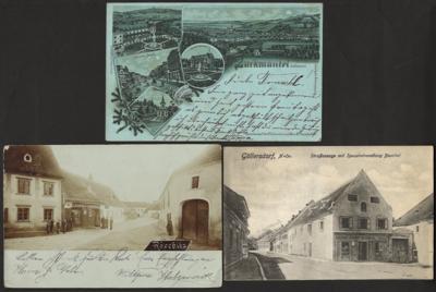 Poststück - Partie AK Österr. u.a. mit alter Fotokarte Röschitz, - Stamps and postcards