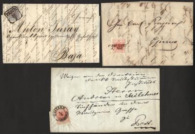 Poststück - Partie Briefe Österr. 1850/1867 meist mit Stempeln der ungar. Reichshälfte, - Stamps and postcards