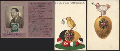 Poststück - Partie meist Poststücke Österr. ab Monarchie u.a. Postausweis aus Graz 1939 sowie etwas ERINNOPHILIE, - Stamps and postcards