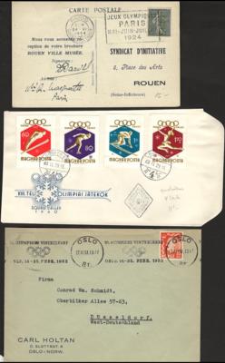 Poststück - Partie Motivbelege Olympische Spiele ab 1932, - Francobolli e cartoline