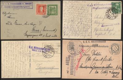 Poststück - Partie Österr. Feldpost - Briefmarken und Ansichtskarten
