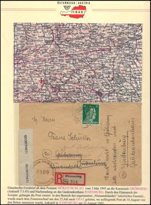 Poststück - Steiermark 1945 Einschreibebrief - Známky a pohlednice