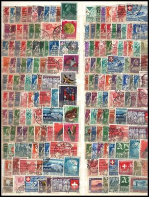.gestempelt - Bestand Schweiz etc., - Stamps and postcards