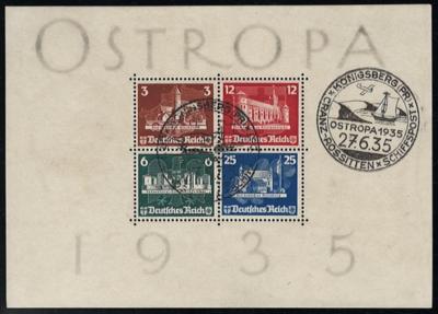 .gestempelt - D.Reich Block Nr. 3 (OSTROPA) mit Sonderstempel vom 27.6. 1935, - Stamps and postcards