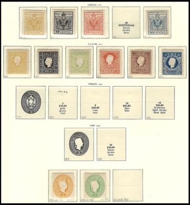 **/*/gestempelt - Kl. Sammlung Lombardei Ausg. 1850/1863 - dar. Neudrucke v. 1850/61 **, - Stamps and postcards