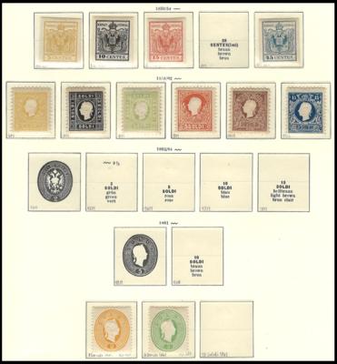 **/*/gestempelt - Kl. Sammlung Lombardei Ausg. 1850/1863 - dar. Neudrucke v. 1850/61 **, - Známky a pohlednice