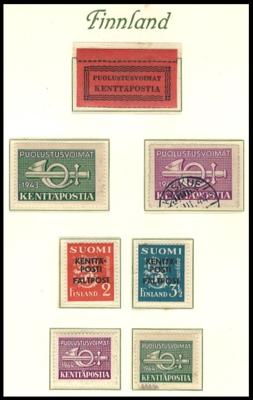 **/*/gestempelt/Poststück - Partie div. Europa u.a. mit Teilsammlung Finnland ab 1943, - Francobolli e cartoline