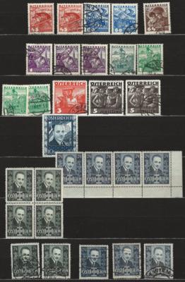 **/*/gestempelt - Sammlung Deutschösterr. u. I. Rep.-, - Stamps and postcards