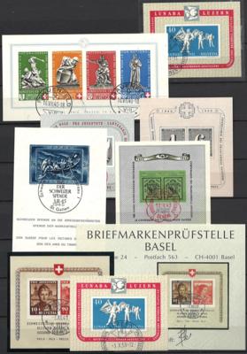 .gestempelt - Sammlung Schweiz ab 1939 u.a. mit Pax - Block Nr. 5, - Francobolli e cartoline