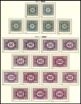 ** - Österr. Porto 1918/1935 -   ANK Nr. 64/174 (ohne Nr. 148/49, - Francobolli e cartoline