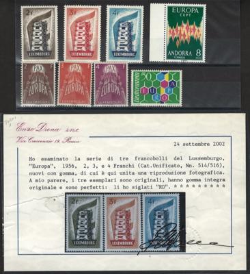 ** - Sammlung Europa - Gemeinschaftsausg. CEPT ca. 1956/1991, - Francobolli e cartoline