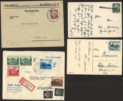 Poststück - Äußerst reichh. Sammlung Belege nach dem CSR Einmarsch 1938/39, - Známky a pohlednice