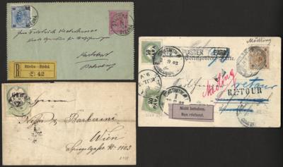 Poststück/Briefstück - Österr. - partie Poststücke Monarchie ab Ausg. 1850, - Stamps and postcards
