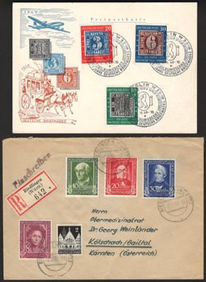 Poststück - Kl. Partie Poststücke BRD 1949/51, - Stamps and postcards