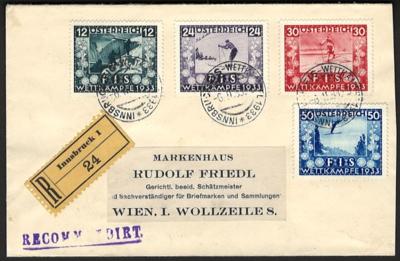 Poststück - Österr. - FIS I mit entsprechendem Sonderstempel auf rekommandiertem Satzkuvert nach Wien, - Stamps and postcards