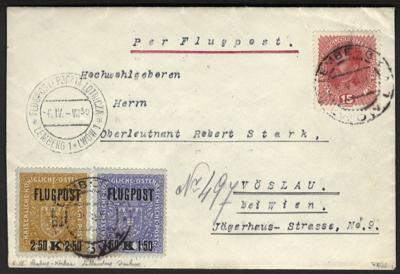 Poststück - Österr. - Flugpost 1918 - Lemberg - Stamps and postcards