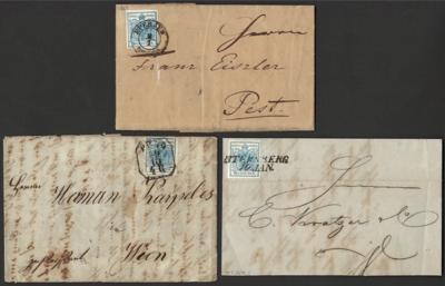Poststück - Österr. Nr. 5HI - Einzelfrankaturen auf 3 Briefen aus Sternberg, - Stamps and postcards