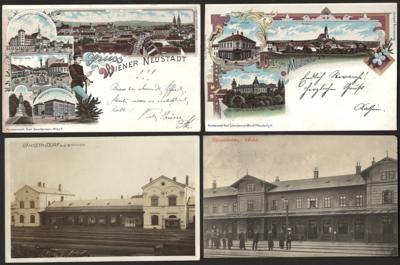 Poststück - Partie AK NÖ mit Lithos - Známky a pohlednice