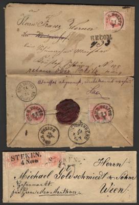 Poststück - Partie Belege Österr. Monarchie meist Bereich Böhmen/Mähren, - Briefmarken und Ansichtskarten