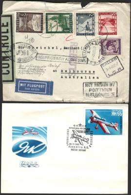 Poststück - Partie Flugpostbelege Europa, - Briefmarken und Ansichtskarten