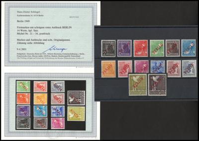 ** - Berlin Nr. 21/34 mit Fotobefund Schlegel, - Briefmarken und Ansichtskarten