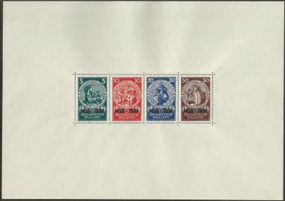 ** - D.Reich Bl. Nr. 2 (NOTHILFE) gepr. Schlegel, - Briefmarken und Ansichtskarten