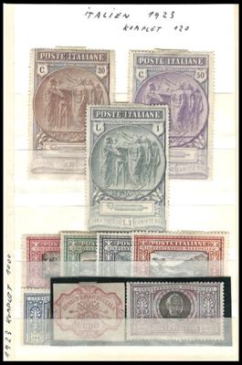 .gestempelt/*/(*)/Briefstück - Partie Italien mit Altital. Sttaten, - Briefmarken und Ansichtskarten