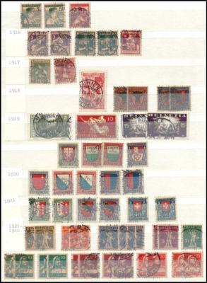 .gestempelt - Partie Schweiz ab ca. 1862, - Stamps and postcards