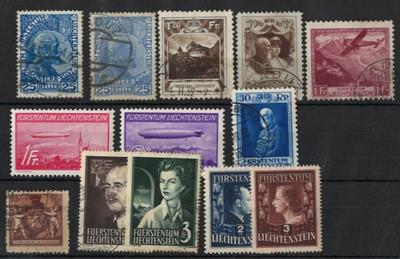 .gestempelt/* - Sammlung Liechtenstein ca. 1912/1965, - Briefmarken und Ansichtskarten