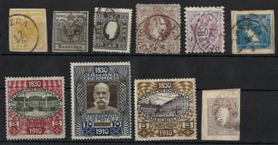 .gestempelt/*/(*) - Sammlung Österr. 1850/1918, - Stamps and postcards