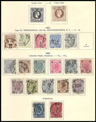 **/*/gestempelt - Sammlung Österr. ab Monarchie, - Stamps and postcards