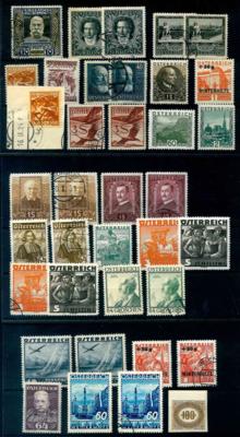 */**/gestempelt - Sammlung Österr. I. Rep., - Briefmarken und Ansichtskarten
