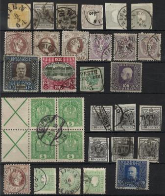 .gestempelt - Sammlung Österr. Monarchie mit Lombardei - Feldpost - Bosnien u. Levante, - Briefmarken und Ansichtskarten