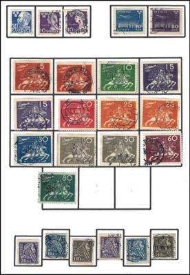 .gestempelt/* - Sammlung Schweden ca. 1872/1985 fast ausschließlich gestempelt sowie div. Dubl., - Francobolli e cartoline