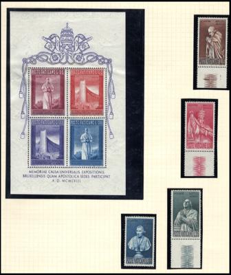 **/*/gestempelt - Sammlung Vatikan ab 1929, - Briefmarken und Ansichtskarten