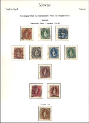 .gestempelt - Schöne Sammlung Schweiz ca. 1883/1984 u.a. mit PAX, - Stamps and postcards
