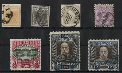 .gestempelt7*/(*) - Sammlung Österr. Monarchie u.a. mit 10K 1908 und 1910, - Briefmarken und Ansichtskarten