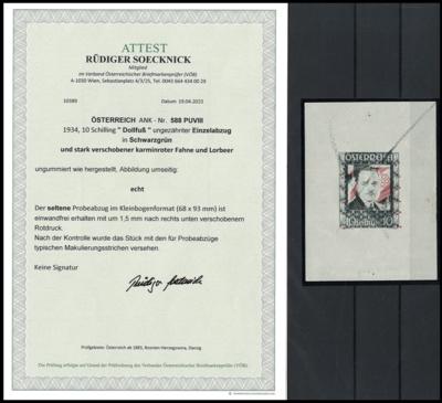 (*) - Österr. Nr. 588 PU VIII (10 S Dollfuß), - Známky a pohlednice