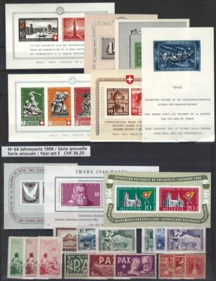 **/*/(*) - Sammlung Schweiz ca. 1912/1962 mit div. Blockausg., - Známky a pohlednice