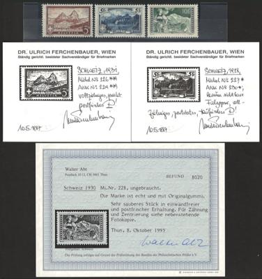 * - Schweiz Nr. 226/28, - Stamps and postcards