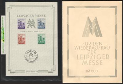 (*) - Sowjet. Zone - West-Sachsen Großblock Nr. 5SX mit Mappe, - Stamps and postcards