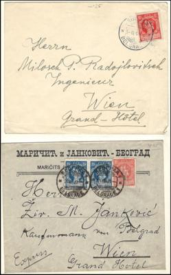 Poststück/Briefstück - Partie Poststücke älteres Osteuropa mit interess. Stücken, - Briefmarken und Ansichtskarten