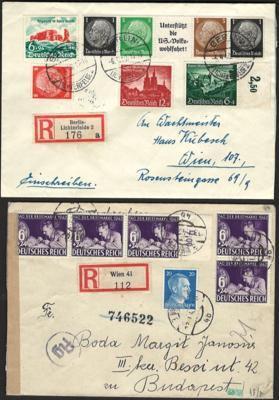 Poststück/Briefstück - Partie Poststücke D.Reich u.a. mit Rekopost aus der "Ostmark", - Francobolli e cartoline